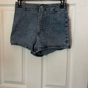 Light blue jean shorts